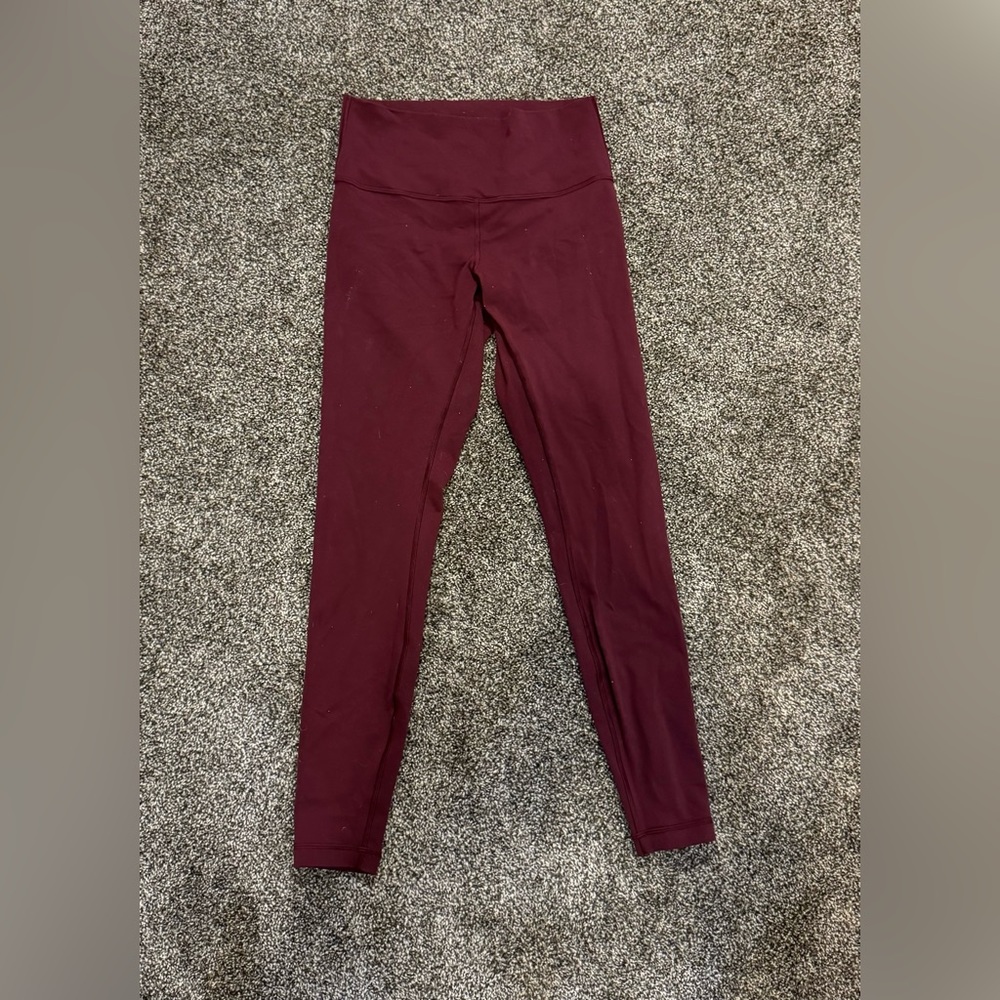 Lululemon Wunder Under Maroon 28in